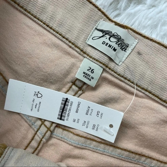 New J Crew Classic Straight Leg Jeans High Rise Overdyed Pink - Picture 5 of 11